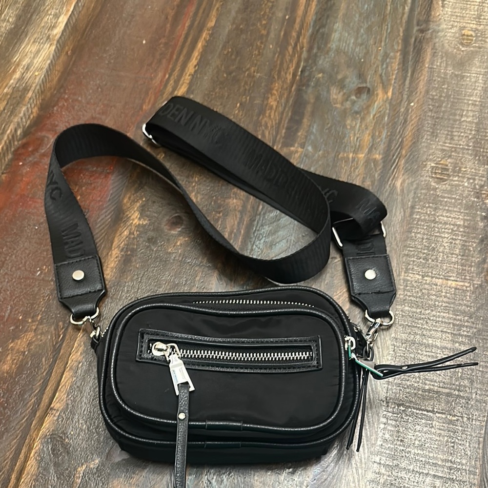 Steve Madden Black Crossbody Bag with Adjustable Strap